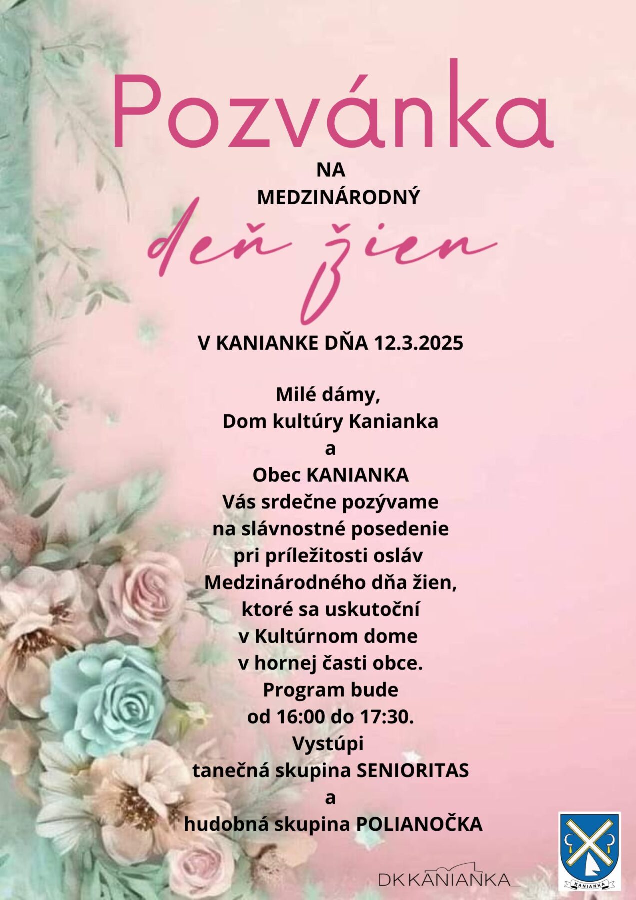 Pozvánka na oslavy MDŽ