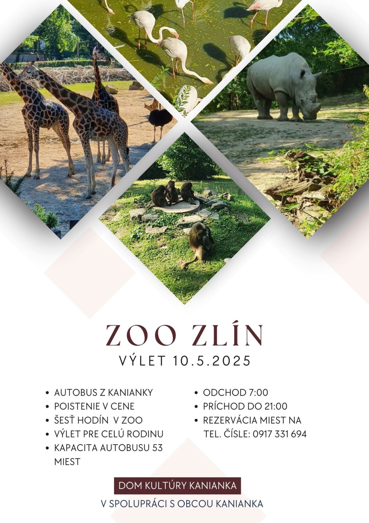 Plagát výlet do ZOO zlín
