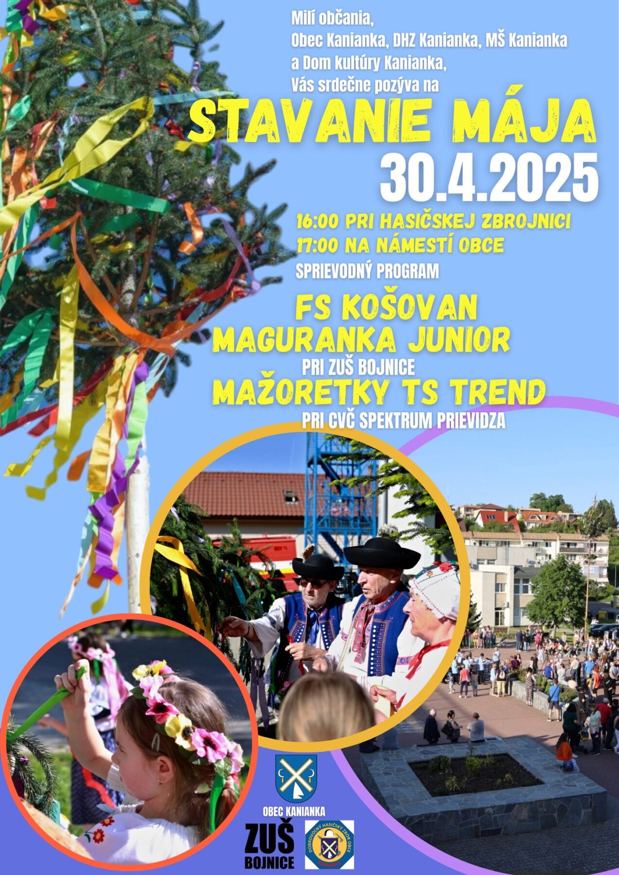 Plagát - stavanie mája 30.4.2025