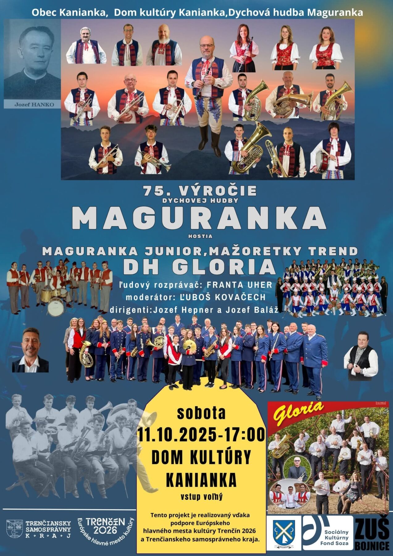 plagát 
75. výročie dychovej hudby Maguranka