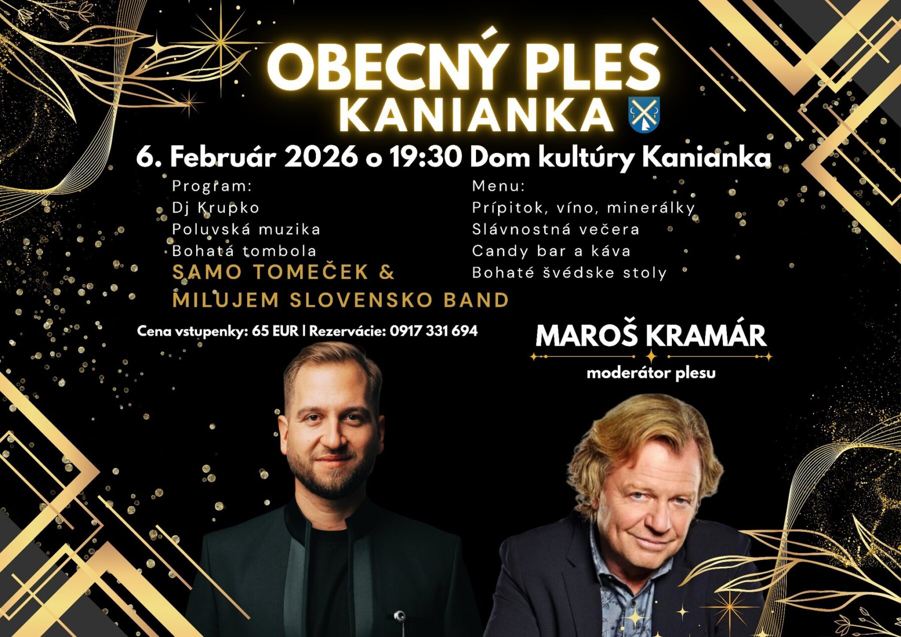 plagát na obecný ples 2026