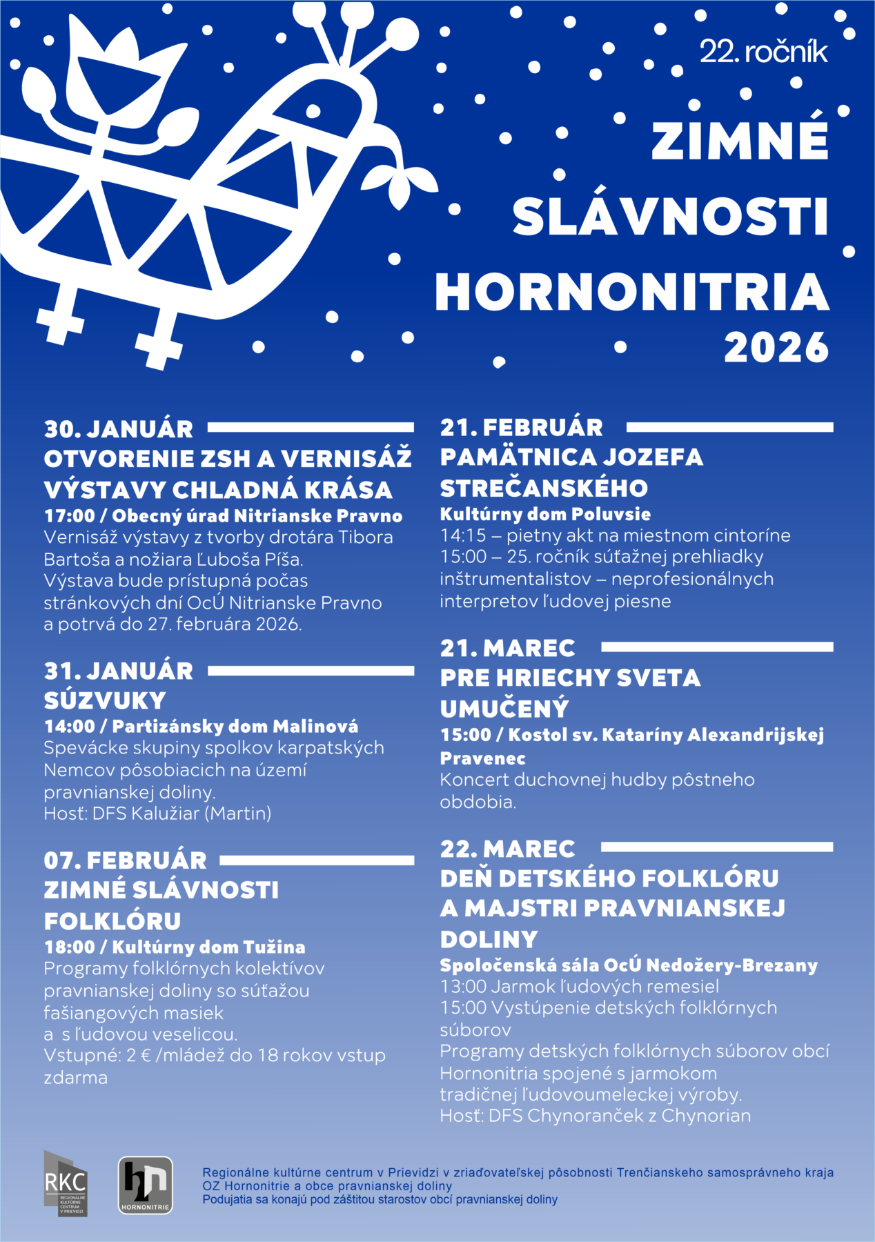 plagát - Zimné slávnosti hornonitria 2026
